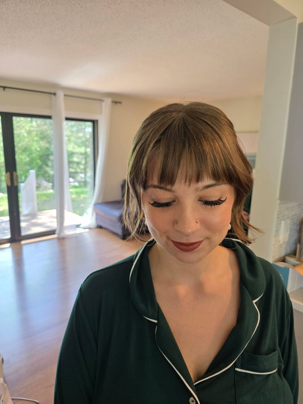 Bridal party member with her finished look