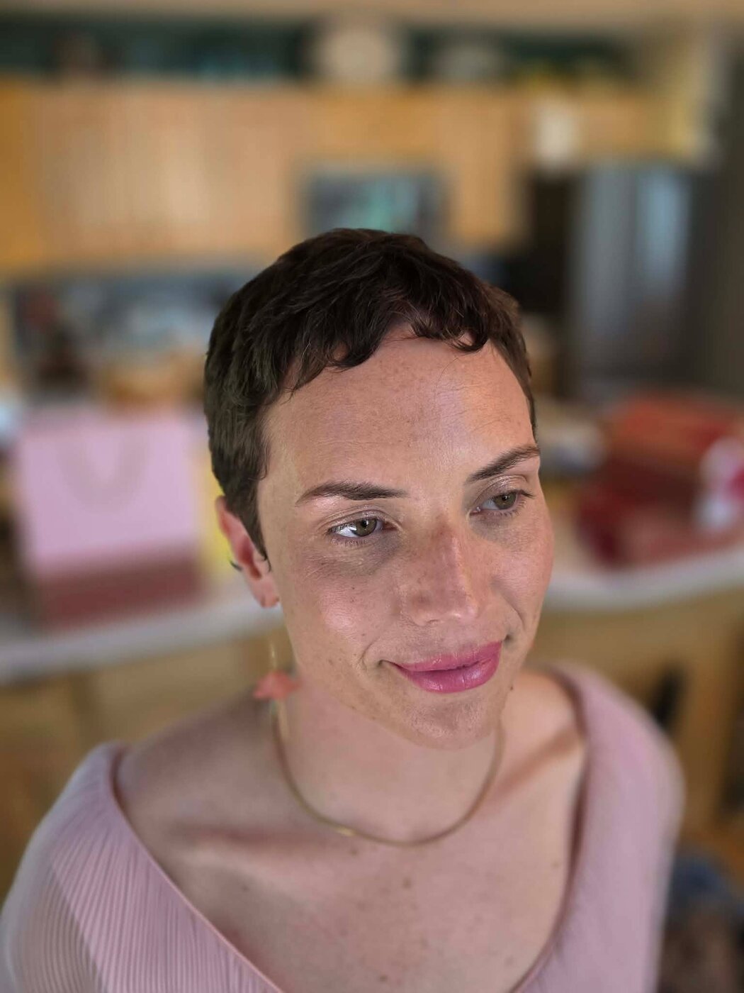 Bridal party member with her finished look