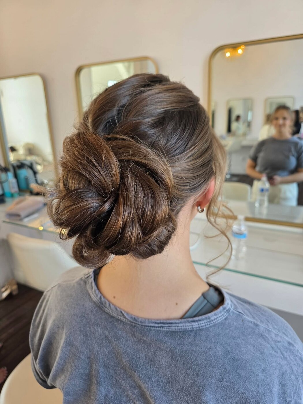 Textured curled updo pinned to perfection