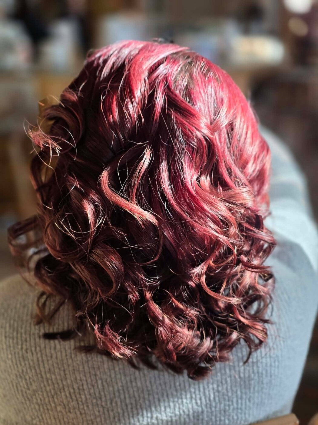 Cascading curls in a soft down style