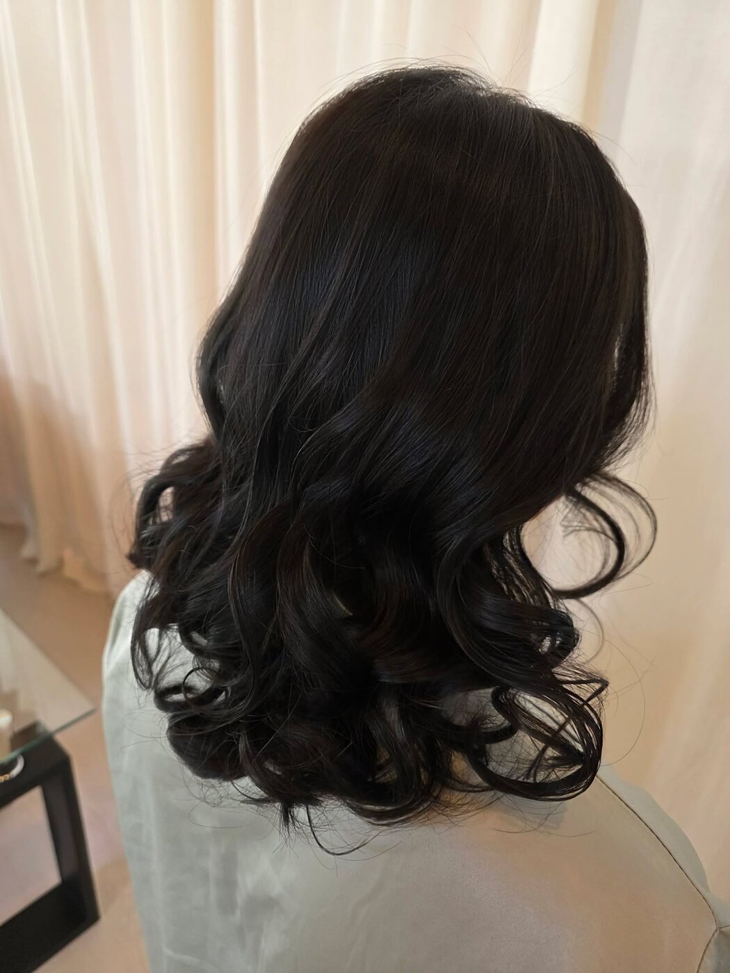 Romantic half-up style with loose waves