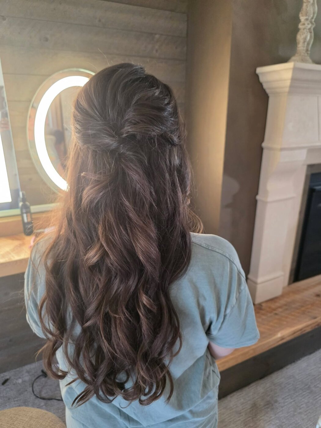 Cascading curls in a soft down style